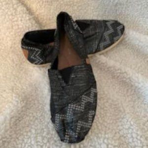Madden Girl Black & Silver Fabric Flat Shoes